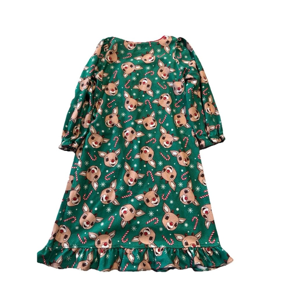 Rudolph the Red Nosed Reindeer Girl's Nightgown Christmas Pajamas Size 4T - Picture 4 of 6